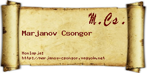 Marjanov Csongor névjegykártya